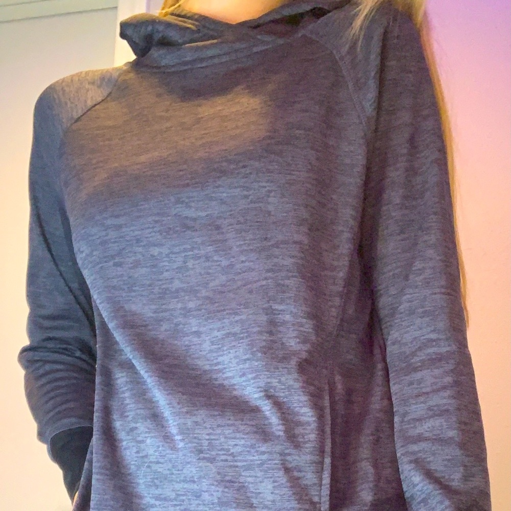 dark grey athletic hoodie